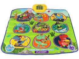 Mata Do Tańczenia Z Motywem Dinozaurów 90cm x 86cm LEAN Toys