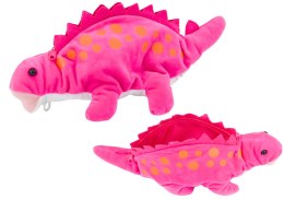 Pluszowy Dinozaur Piórnik Schowek Zawieszka Różowy LEAN Toys