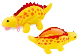 Pluszowy Dinozaur Piórnik Schowek Zawieszka Żółty LEAN Toys