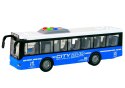 Autobus Na Baterie Światła Dźwięki Napęd Frykcyjny Niebieski 1:16 LEAN Toys