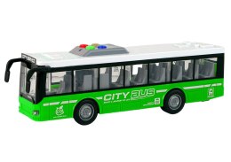 Autobus Na Baterie Światła Dźwięki Napęd Frykcyjny Zielony 1:16 LEAN Toys