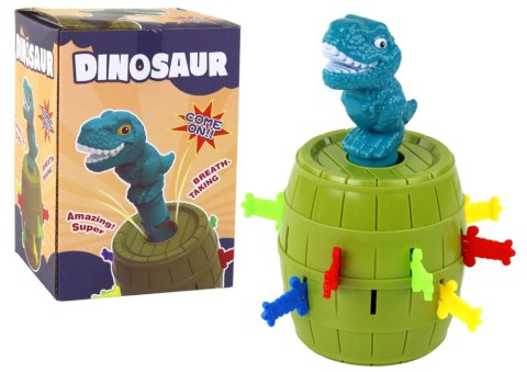 Gra Zręcznościowa Dinozaur W Beczce Wyskakujący Dinozaur LEAN TOYS