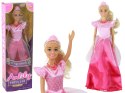 Lalka Dla Dzieci Anlily Księżniczka Długie Blond Włosy Tiara Różowa Suknia LEAN Toys