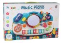 Organki Pianinko Edukacyjne Muzyczne Bębenek Dźwięki Światła LEAN Toys