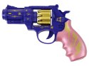 Pistolet Niebiesko - Różowy Revolver Broń Dźwięki Światła LEAN TOYS