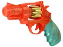 Pistolet Pomarańczowy Revolver Broń Dźwięki Światła LEAN TOYS