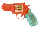 Pistolet Pomarańczowy Revolver Broń Dźwięki Światła LEAN TOYS