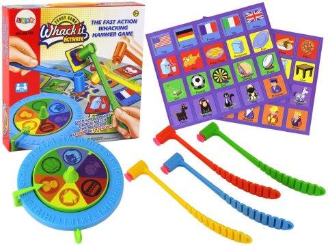 Gra Zręcznościowa Konkurencyjna Karciana Spinner Uderz Młotkiem LEAN Toys