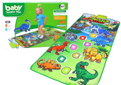 Mata Taneczna Edukacyjna Interaktywna Dinozaury Dźwięki LEAN Toys