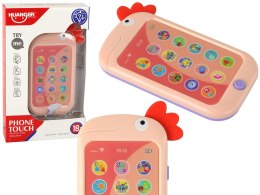 Telefon Edukacyjny Nauka Angielskiego Kurczak Różowy LEAN Toys