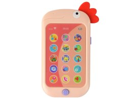 Telefon Edukacyjny Nauka Angielskiego Kurczak Różowy LEAN Toys