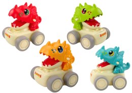 Autko Dinozaur Triceratops Napęd Na Nacisk 4 Rodzaje LEAN TOYS