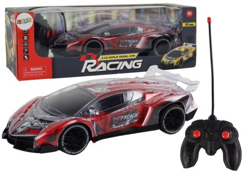 Auto Sportowe Zdalnie Sterowane RC Skala 1:16 Światła Czerwone LEAN Toys