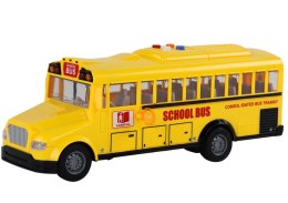 Autobus Szkolny 1:16 Napęd Frykcyjny Otwierane Drzwi Światła Dźwięki Żółty LEAN Toys