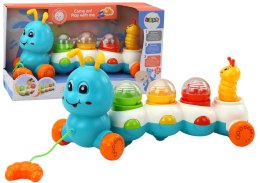 Gąsienica Do Ciągnięcia Kolorowa Światła Dźwięki LEAN Toys