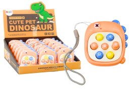 Gra Zręcznościowa Whack A Mole Literki Dinozaur Pomarańczowa LEAN TOYS