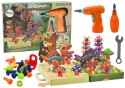 Klocki Puzzle Konstrukcyjne 3D DIY Dinozaury Rozkręcanie Wiertarka LEAN Toys