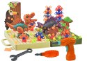 Klocki Puzzle Konstrukcyjne 3D DIY Dinozaury Rozkręcanie Wiertarka LEAN Toys