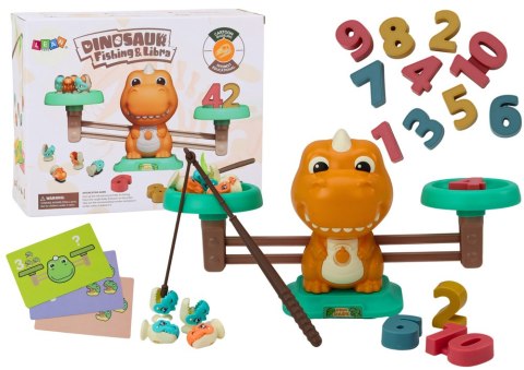 Nauka Liczenia Gra Edukacyjna Waga Szalkowa Dinozaury Matematyka Karty LEAN Toys