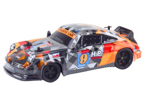 Autko Zdalnie Sterowane RC 1:18 Gumowe Koła Drift Pomarańczowy LEAN Toys