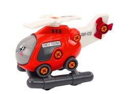 Helikopter Kreskówkowy Do Skręcania DIY Czerwony LEAN Toys