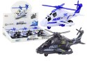 Helikopter Policyjny Biały lub Czarny Napęd Frykcyjny Światło i Dźwięk LEAN TOYS