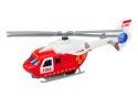 Helikopter Ratunkowy Policyjny Strażacki Metalowy Napęd Otwierane Drzwi LEAN Toys