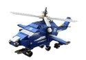 Helikopter Śmigłowiec Policyjny Klocki Konstrukcyjne 6w1 Niebieski 1000ele. LEAN Toys