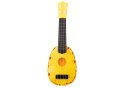 Ukulele Dla Dzieci Mini Gitara 4 Struny Motyw Ananasa Gitarka Żółta 15″ LEAN Toys