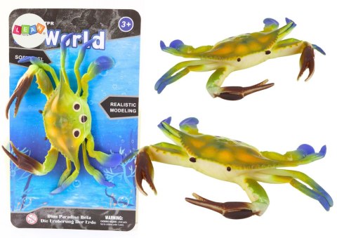 Figurka Gumowy Krab Zielony Sea World LEAN TOYS