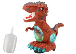 Dinozaur Tańczący Czujnik Przeszkód Światła Dźwięki Brązowy LEAN Toys