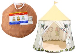 Namiot Indiański Tipi Dla Dzieci Beżowy 125 Cm LEAN Toys