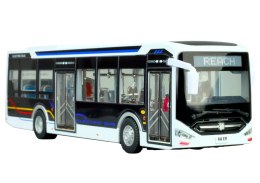 Elektryczny Autobus Miejski 1:42 Metalowy Światła Biały LEAN Toys