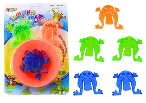 Gra Zręcznościowa Skaczące Żabki Miseczka Kolorowe LEAN TOYS