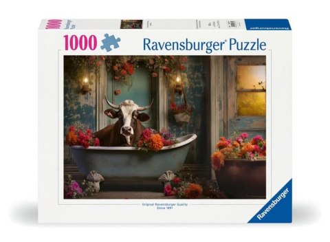 Puzzle 1000 Krowa w kąpieli Ravensburger