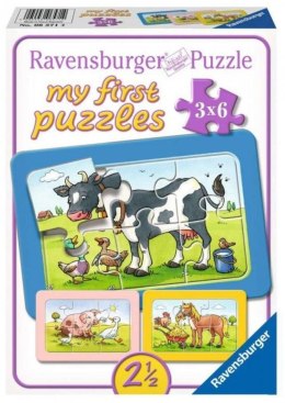 Puzzle 3x6 Zwierzaki Ravensburger