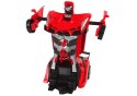 Auto Robot Transformer 2w1 Pilot R/C Zdalnie sterowane Czerwony LEAN Toys