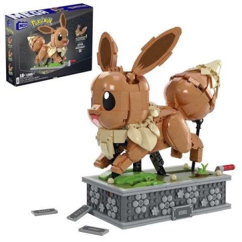 Mega Pokemon - Ruchomy Eevee do ustawiania 1381el Mattel