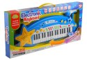 Duży Keyboard 37 Klawiszy MP3 + Mikrofon Niebieski LEAN Toys