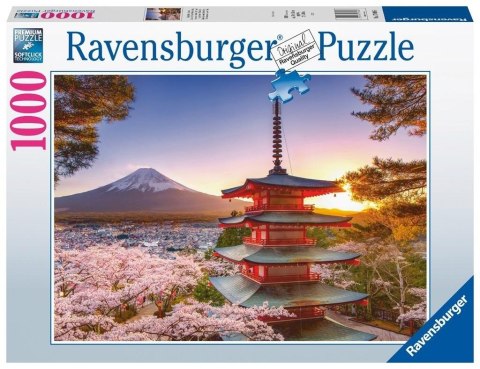 Puzzle 1000 Fudżi i kwitnąca wiśnia Ravensburger