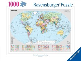 Puzzle 1000 Polityczna mapa świata Ravensburger