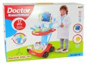 Zestaw Lekarski na Wózku Stolik Lekarski Doktor 17 Elementów EKG LEAN Toys