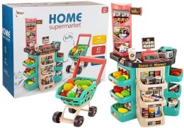 Zestaw Supermarket Koszyk Sklepowy Waga Czytnik Kart Skaner LEAN Toys