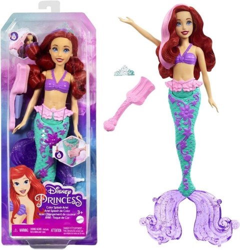 Disney Princess. Lalka Arielka zmiana koloru HLW00 Mattel