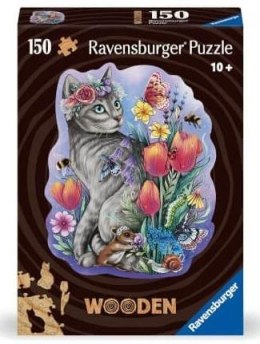 Puzzle drewniane 150 Kot Ravensburger