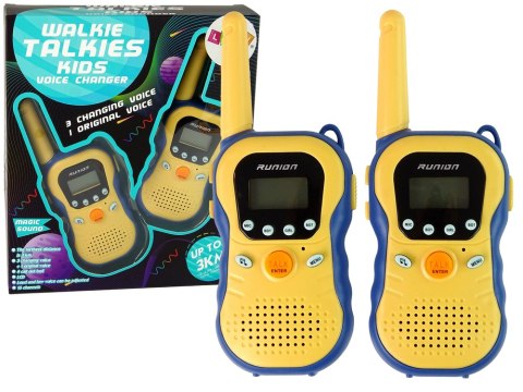 Zestaw Walkie Talkies Krótkofalówki Dla Dzieci Żółte 2 Szt. LEAN Toys