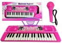 Keyboard Pianino Organy Dla Dzieci 37 Klawiszy z Mikrofonem Różowy LEAN Toys