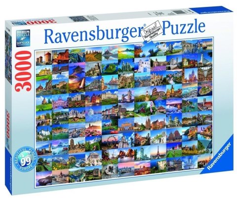 Puzzle 3000 99 pięknych miejsc w Europie Ravensburger