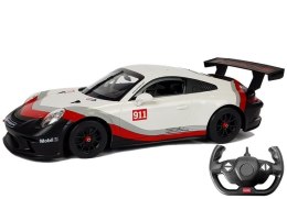 Auto R/C Porsche 911 GT3 CUP Rastar 1:14 Białe na pilota Rastar