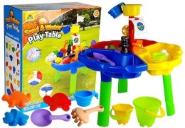 Piaskownica Stolik z Foremkami Piraci Wiaderka do Piasku LEAN Toys